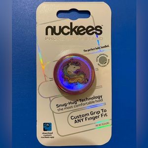 Nuckees Phone Grip & Stand - IRIDESCENT PINK UNICORN